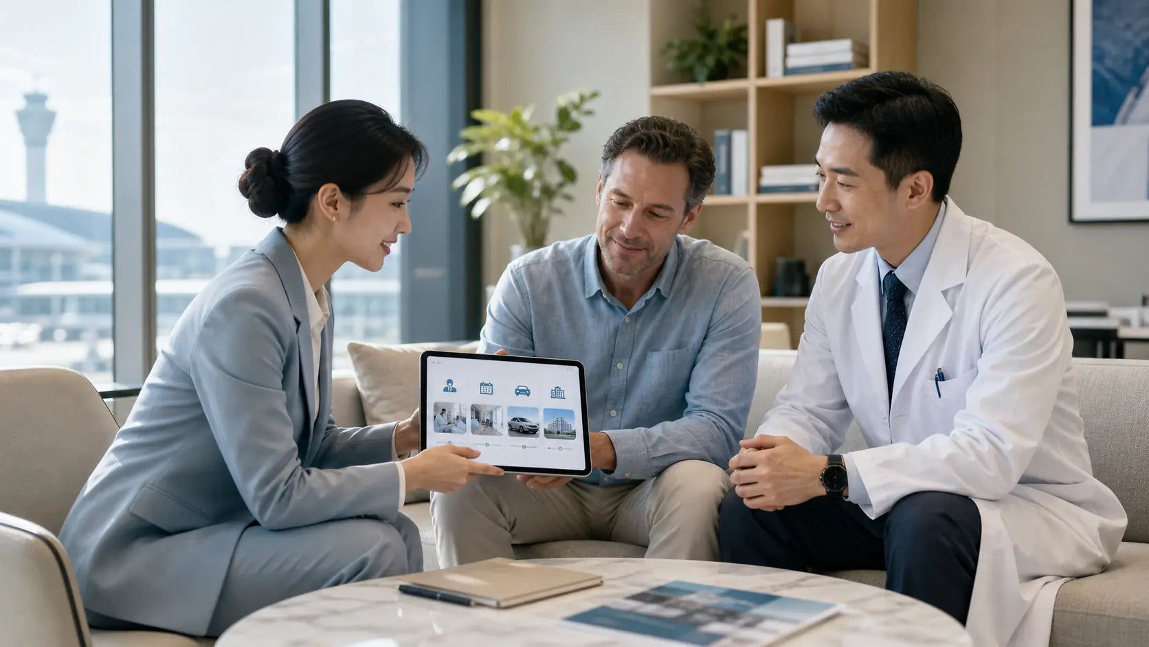 Medical concierge planning with a foreign guest